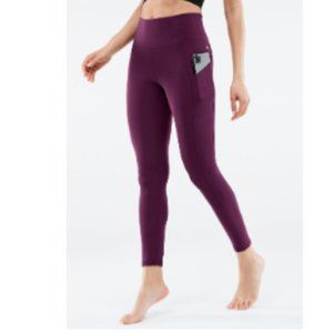 Fabletics Oasis High-Waisted 7/8 Legging Women Size Large Color Burgundy Red